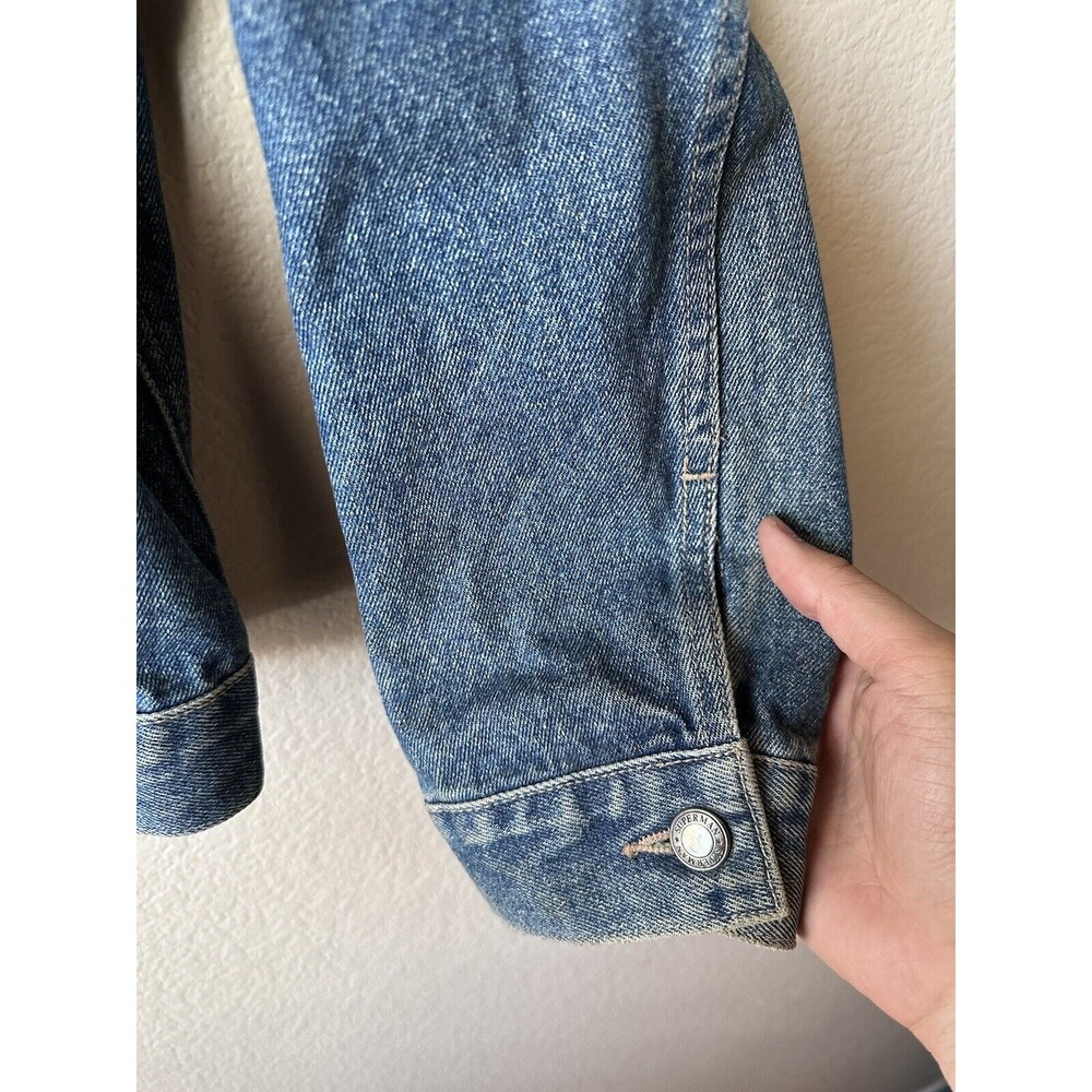 VTG Superman Jean Jacket Size XL  Warner Brothers WB Rare Denim Heavy Quality - Picture 2 of 7